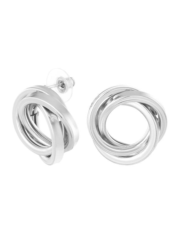 Oorbellen triple ring zilver