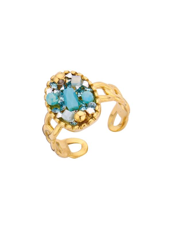 Boho Ring Blauw