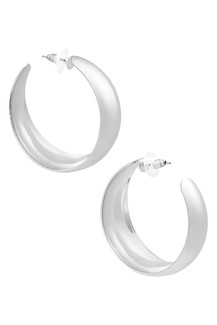 Oorbel big earrings zilver