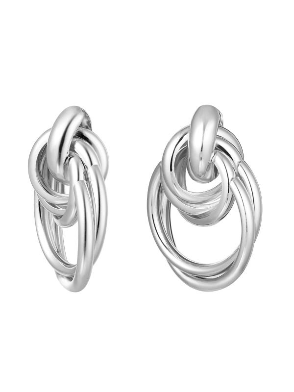 Oorbellen iconische hoops klein zilver